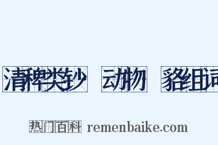 清稗类钞·动物·貉组词是什么意思的图片